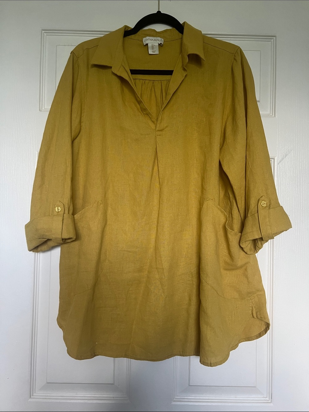 Cynthia Rowley Golden Yellow Linen Tunic